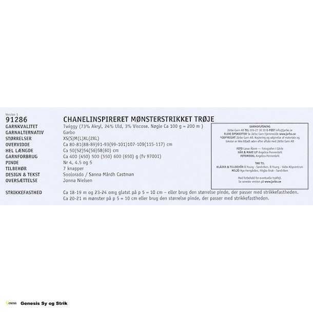 Chanelinspireret mnsterstrikket trje