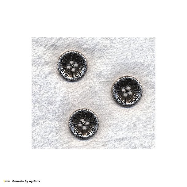 Mnstret metal knap - 23 mm