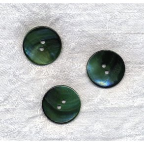 Rund perlemor knap grn 23 mm