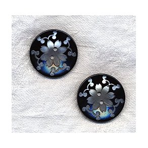 Rund plast knap med mnster