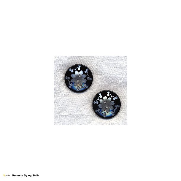 Rund plast knap med mnster