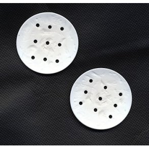 Rund plast knap med mnster