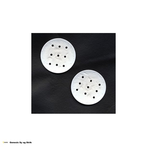 Rund plast knap med mnster