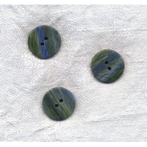 Rund plast knap grn/bl