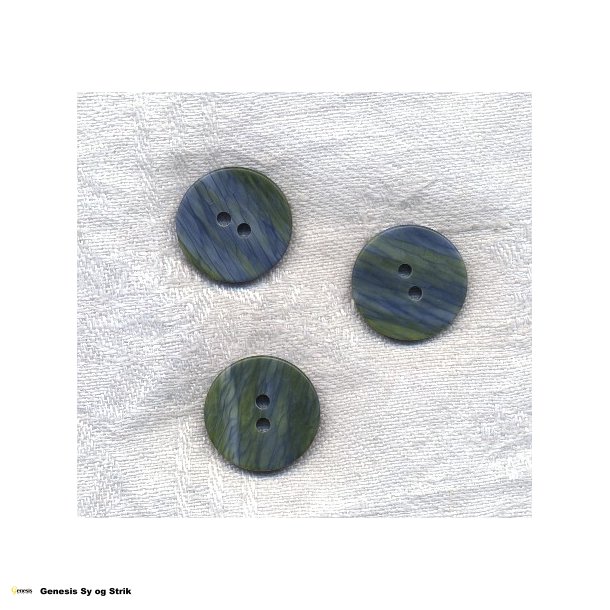 Rund plast knap grn/bl 