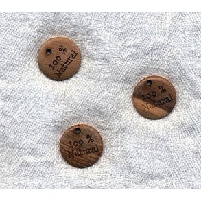 Knap med tekst: 100% naturel