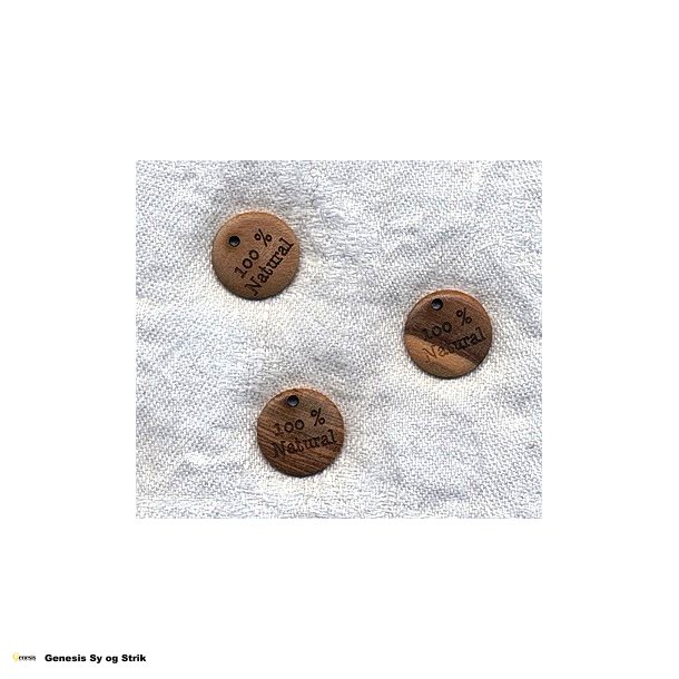 Knap med tekst: 100% naturel