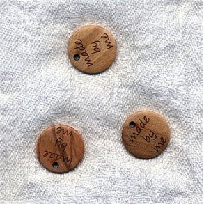 Knap med tekst: Made by me