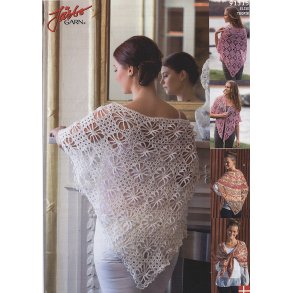 Trekantet sjal med edderkoppemnster