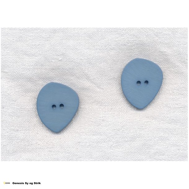 Oval knap - Turkis 28 mm