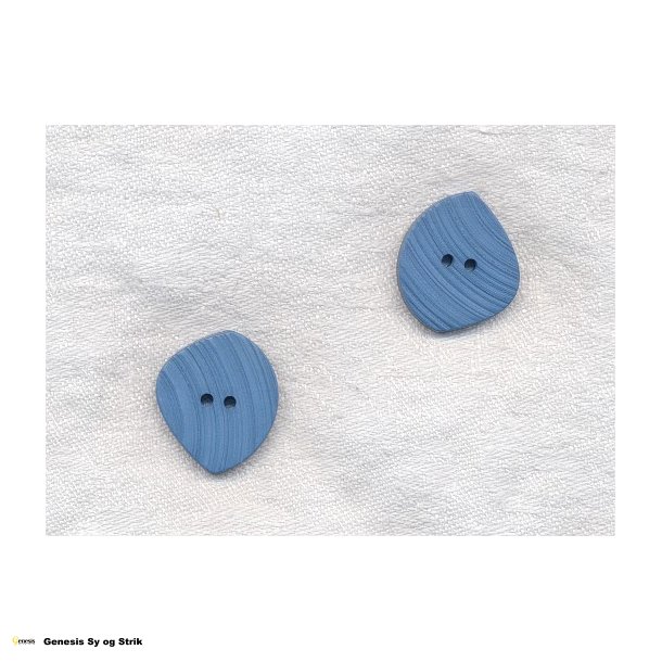 Oval knap - Turkis 23 mm