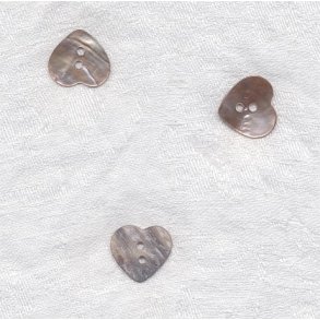 Perlemor hjerte - Brun