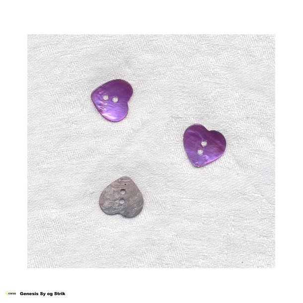 Perlemor hjerte - Violet