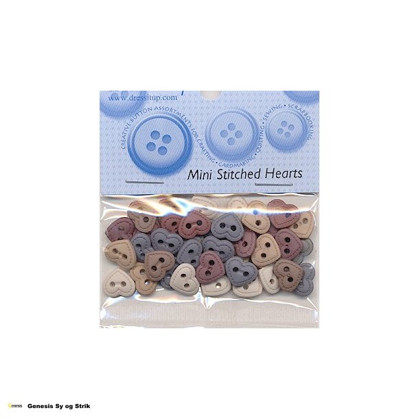 Mini Stitched Hearts