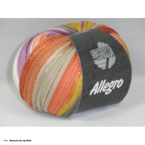 Allegro - Sennep / koral / violet / lysegr / mrkegr
