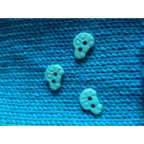 Lille bilknap - Turkis