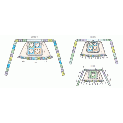 Forklder til mor, barn og dukke