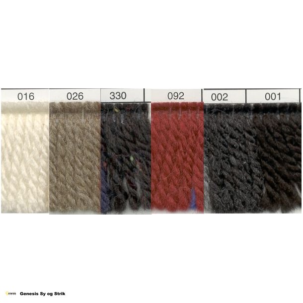 Aran-sweater m/ribrmer og krave