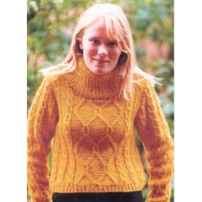 Aranbluse med stor krave