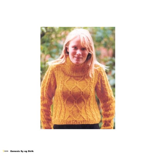 Aranbluse med stor krave