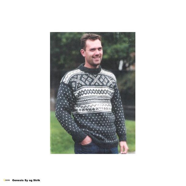 Herresweater med norsk mnster