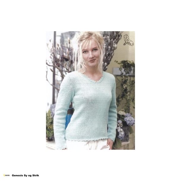 Bluse med V-udskring