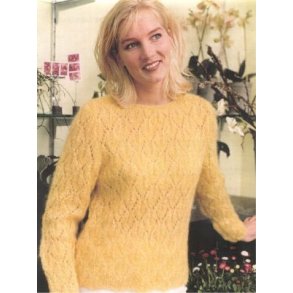 Mohairbluse med hulmnster