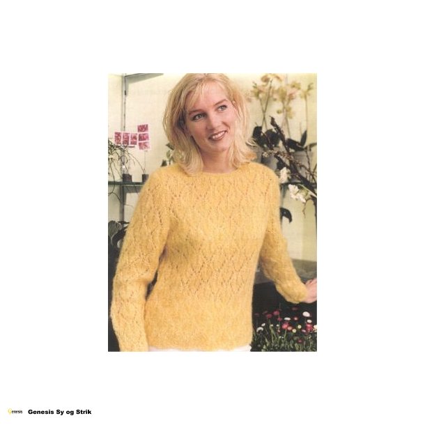 Mohairbluse med hulmnster