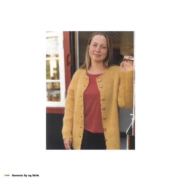 Mohairjakke i halvpatent