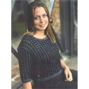 Bluse m/mnster i Lve Lacy og mohair