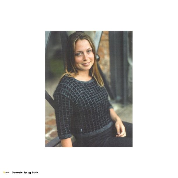 Bluse m/mnster i Lve Lacy og mohair