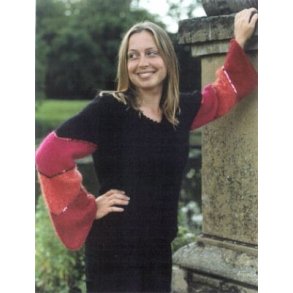 Mohair bluse med pailletbnd