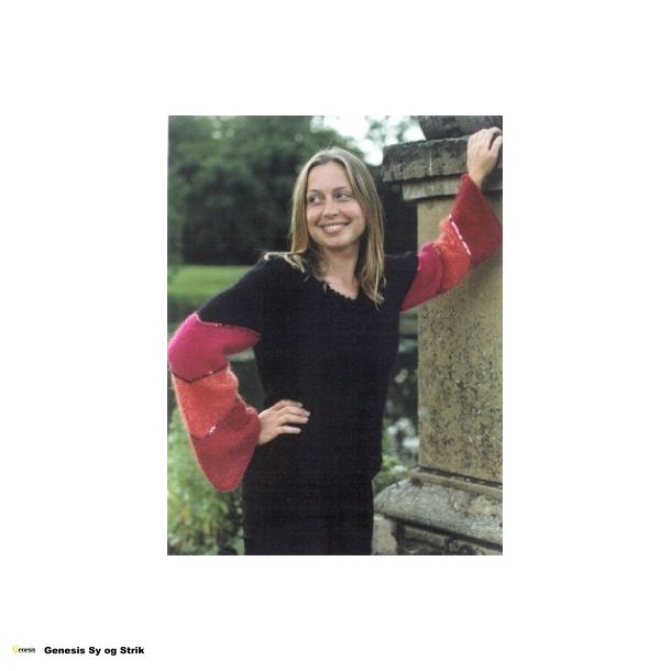 Mohair bluse med pailletbnd