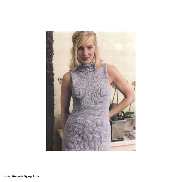 Lang top med rullekrave