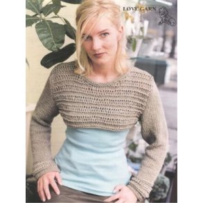 Skuldervarmer i dobbelt garn