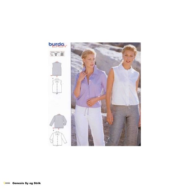 Skjortebluse m. eller u. rmer