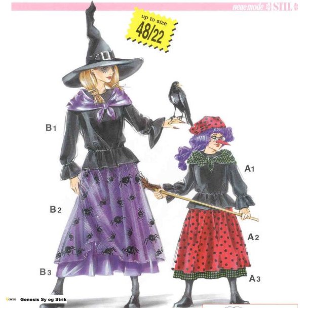 Heks til bde brn og voksne, op til str. 48