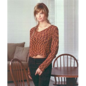 Kort sweater med vrangtrekant