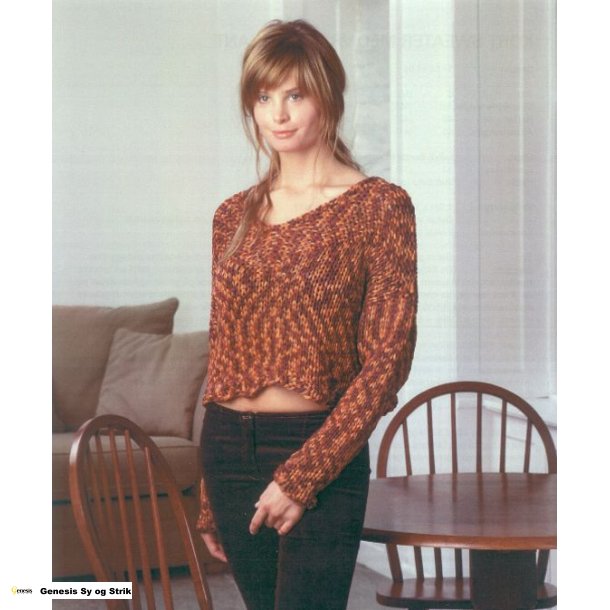 Kort sweater med vrangtrekant