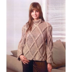 Bluse med Harlequinsnoning