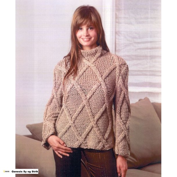 Bluse med Harlequinsnoning