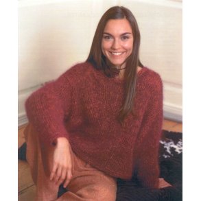 Sweater med retstrikkede kanter