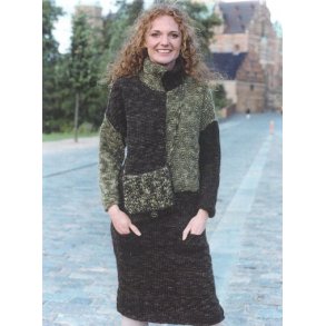 Bred bluse med synlige smme