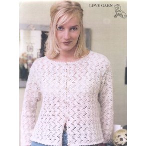 Cardigan med hulmnster og perler