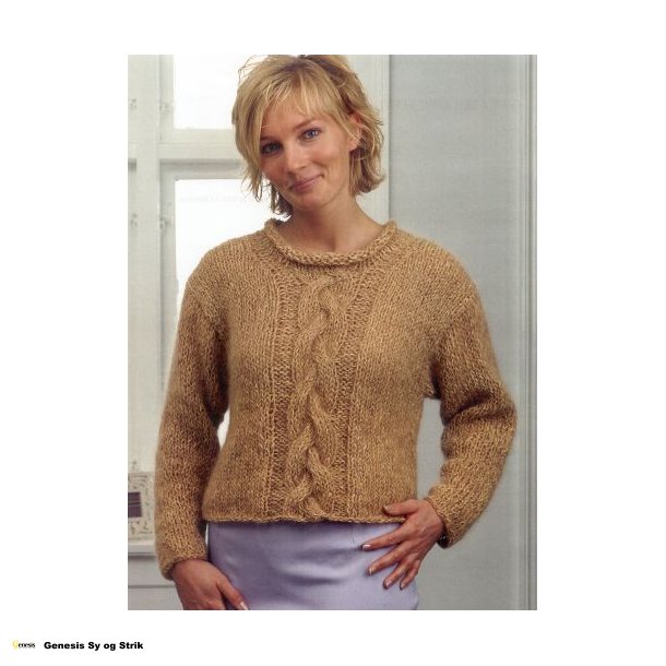 Sweater med fletning