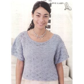 Kort bluse med blgemnster