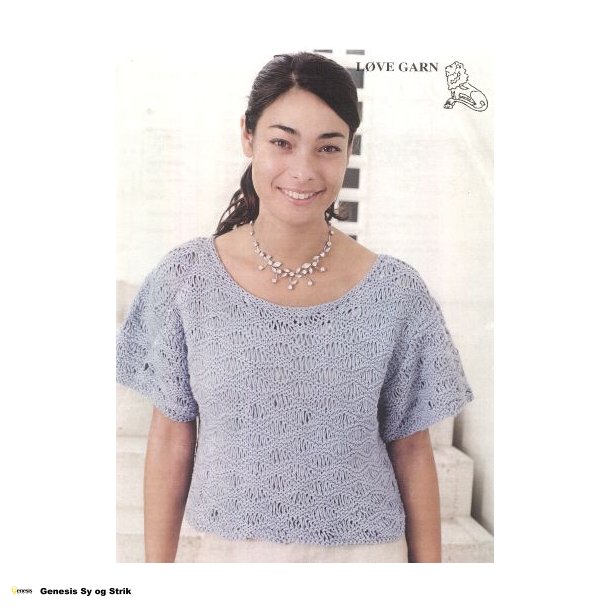 Kort bluse med blgemnster