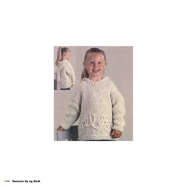 Bluse med htte og blomster