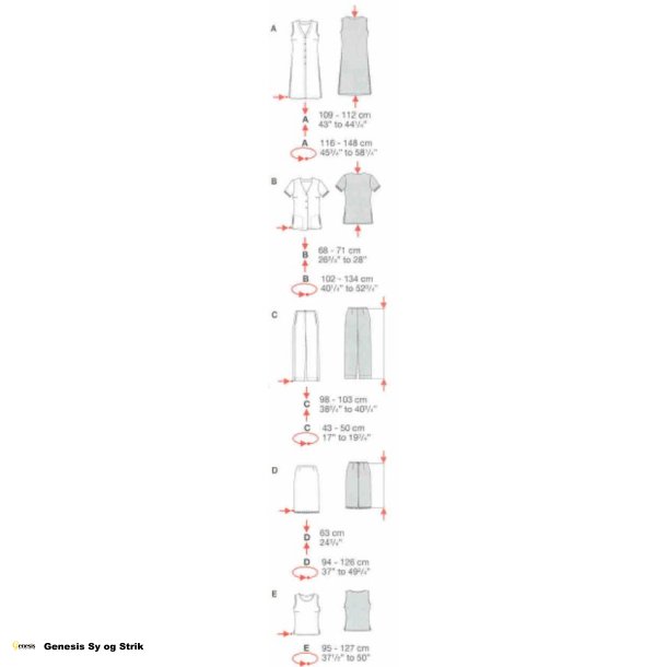 Nederdel, bluse og lang cardigan