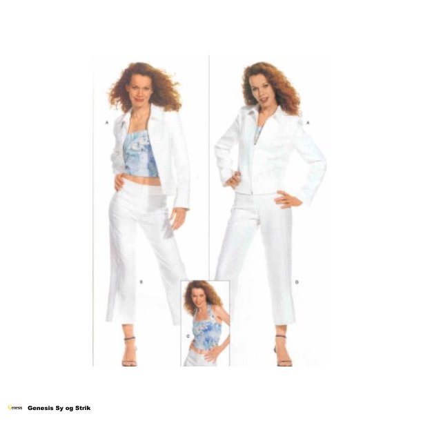 Jakke, bukser og top